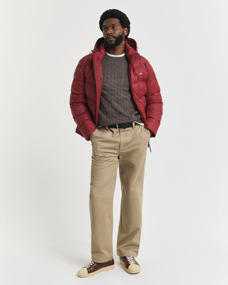 maglione girocollo in maglia di cotone a trecce - seawood melange