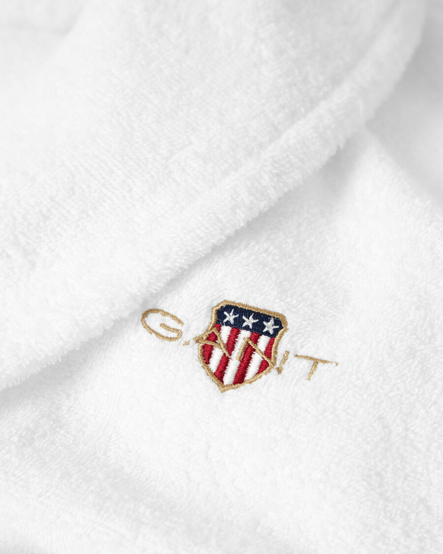 accappatoio in spugna archive shield - bianco