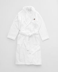 accappatoio in spugna archive shield - bianco