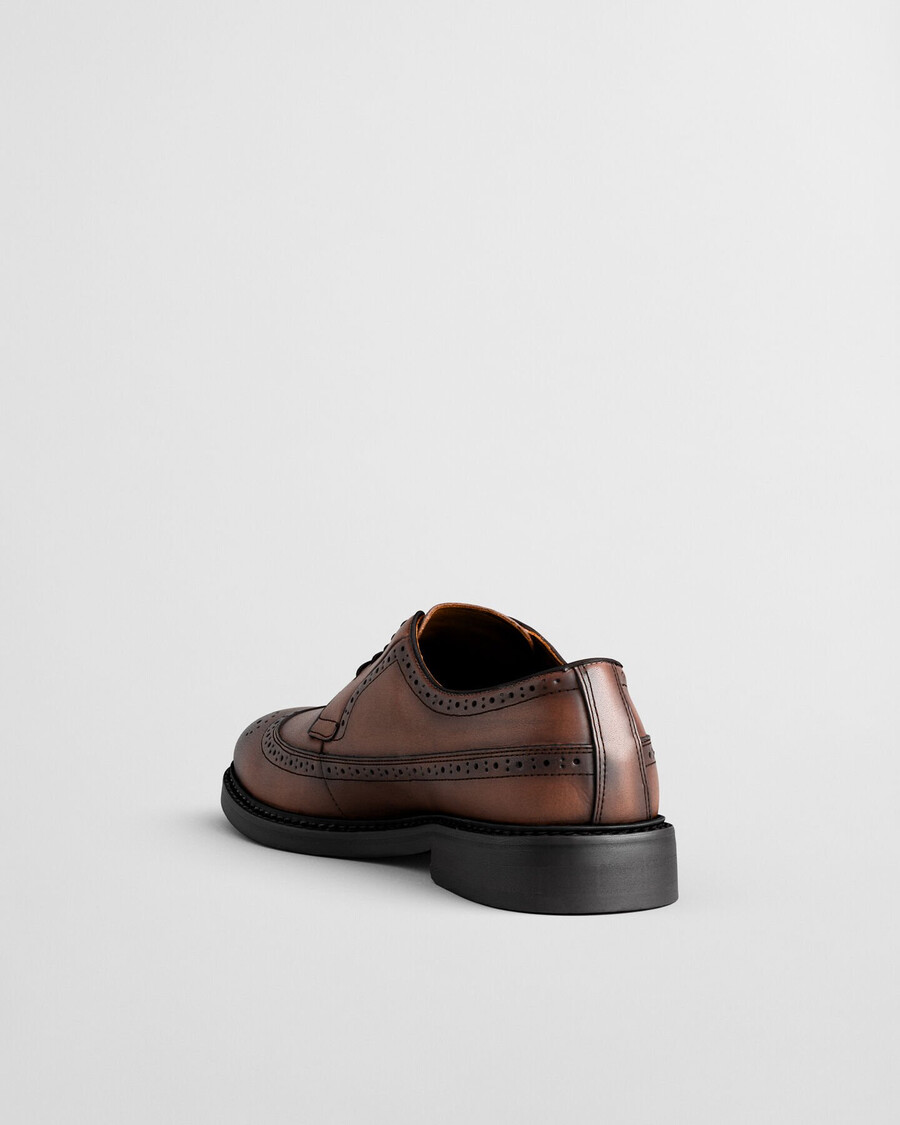 scarpe brogue in pelle bidford - cognac