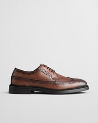 scarpe brogue in pelle bidford - cognac