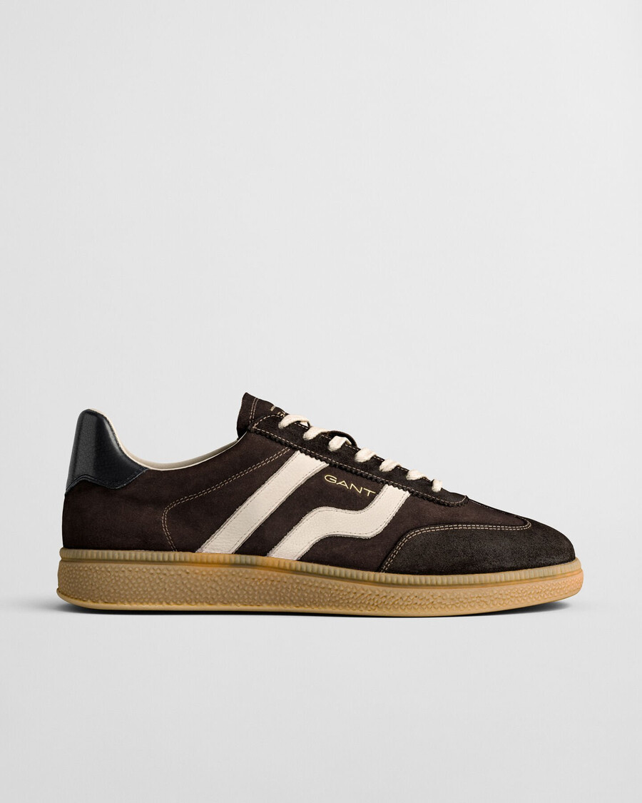 sneakers in pelle scamosciata cuzmo - marrone scuro