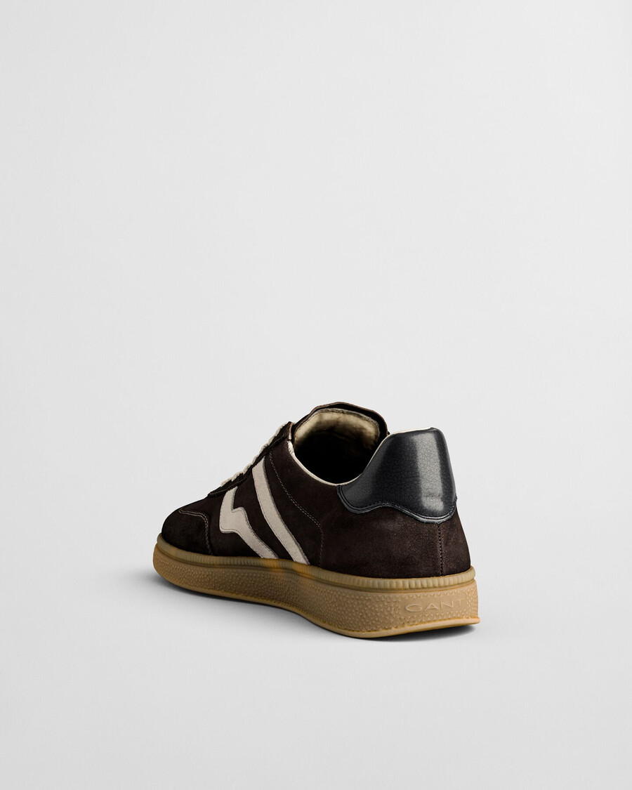 sneakers in pelle scamosciata cuzmo - marrone scuro