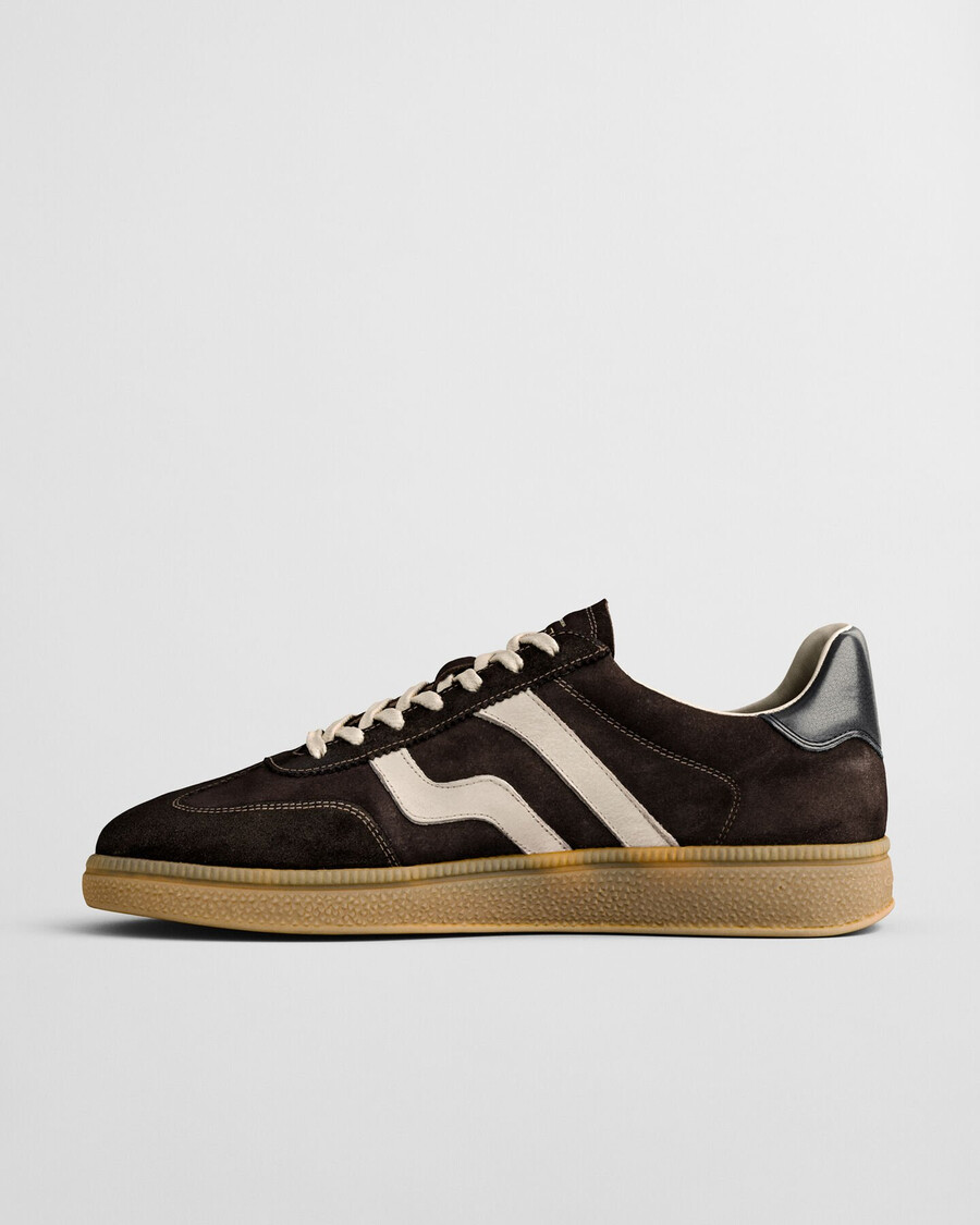 sneakers in pelle scamosciata cuzmo - marrone scuro