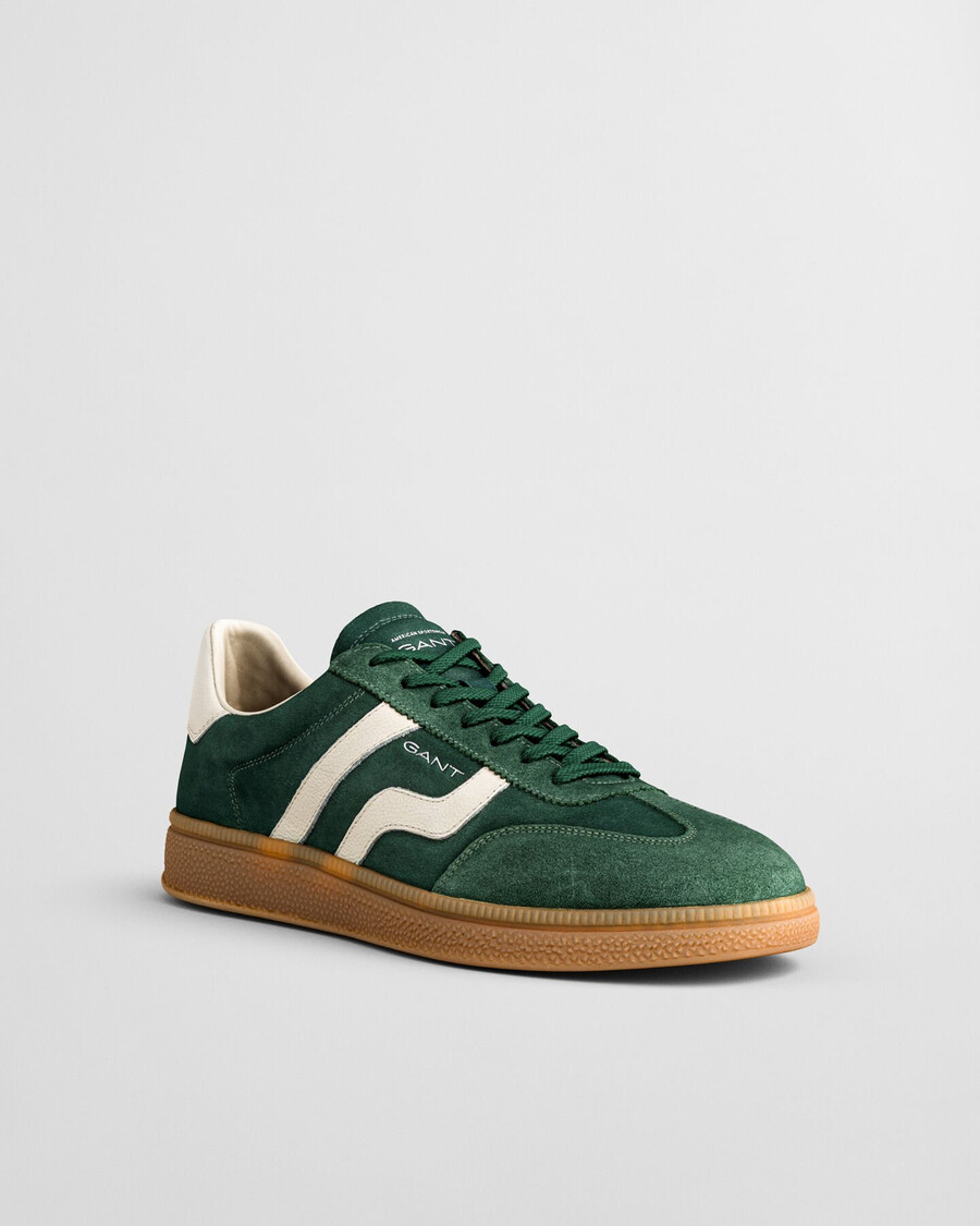 sneakers in pelle scamosciata cuzmo - verde pino