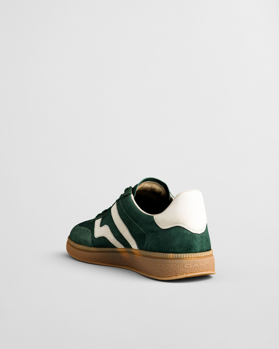 sneakers in pelle scamosciata cuzmo - verde pino
