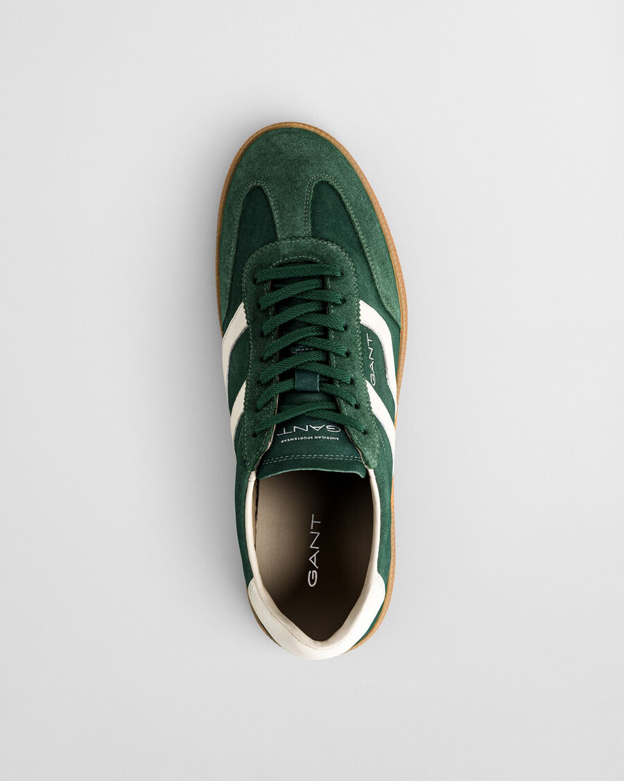 sneakers in pelle scamosciata cuzmo - verde pino