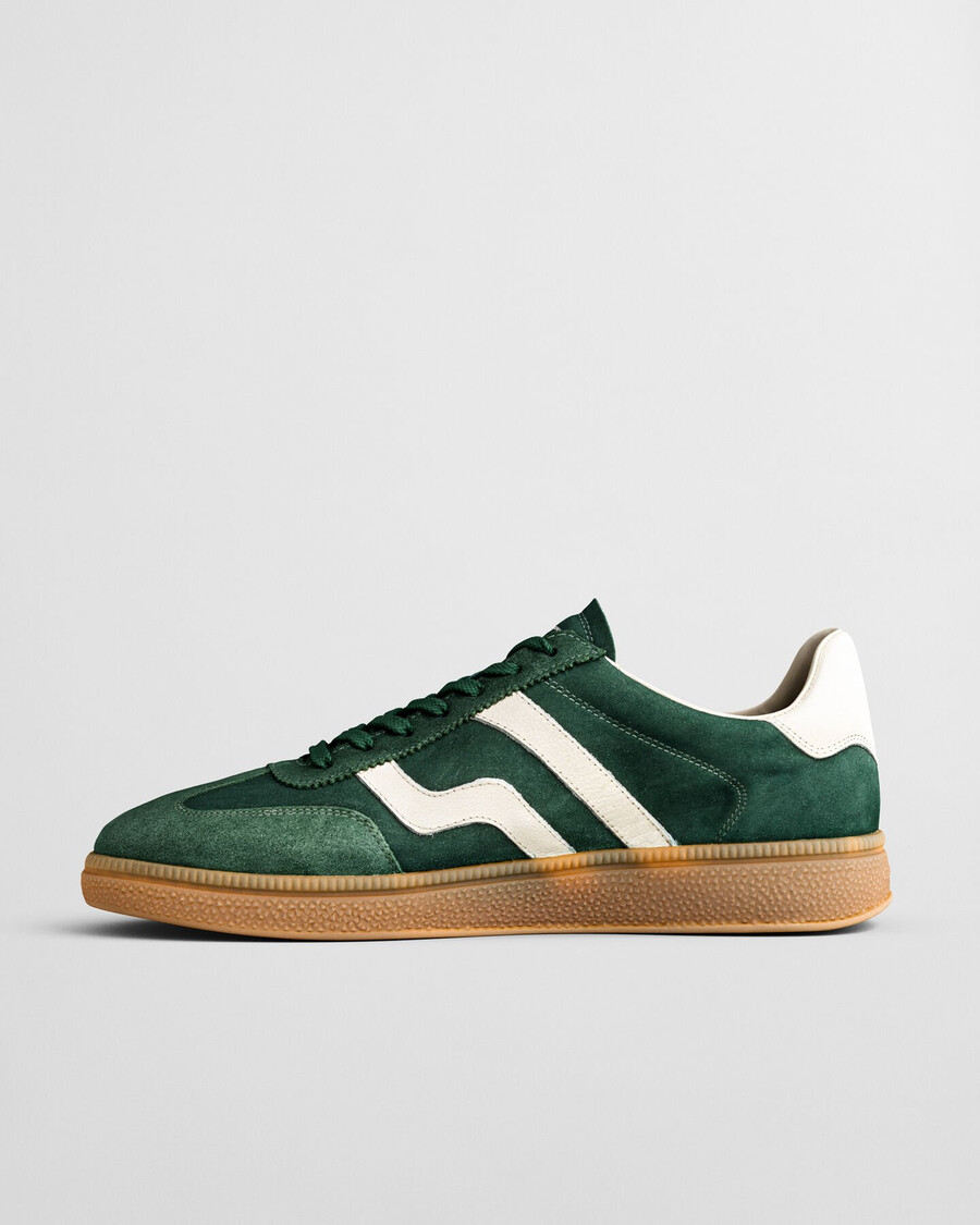 sneakers in pelle scamosciata cuzmo - verde pino