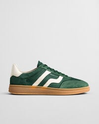 sneakers in pelle scamosciata cuzmo - verde pino