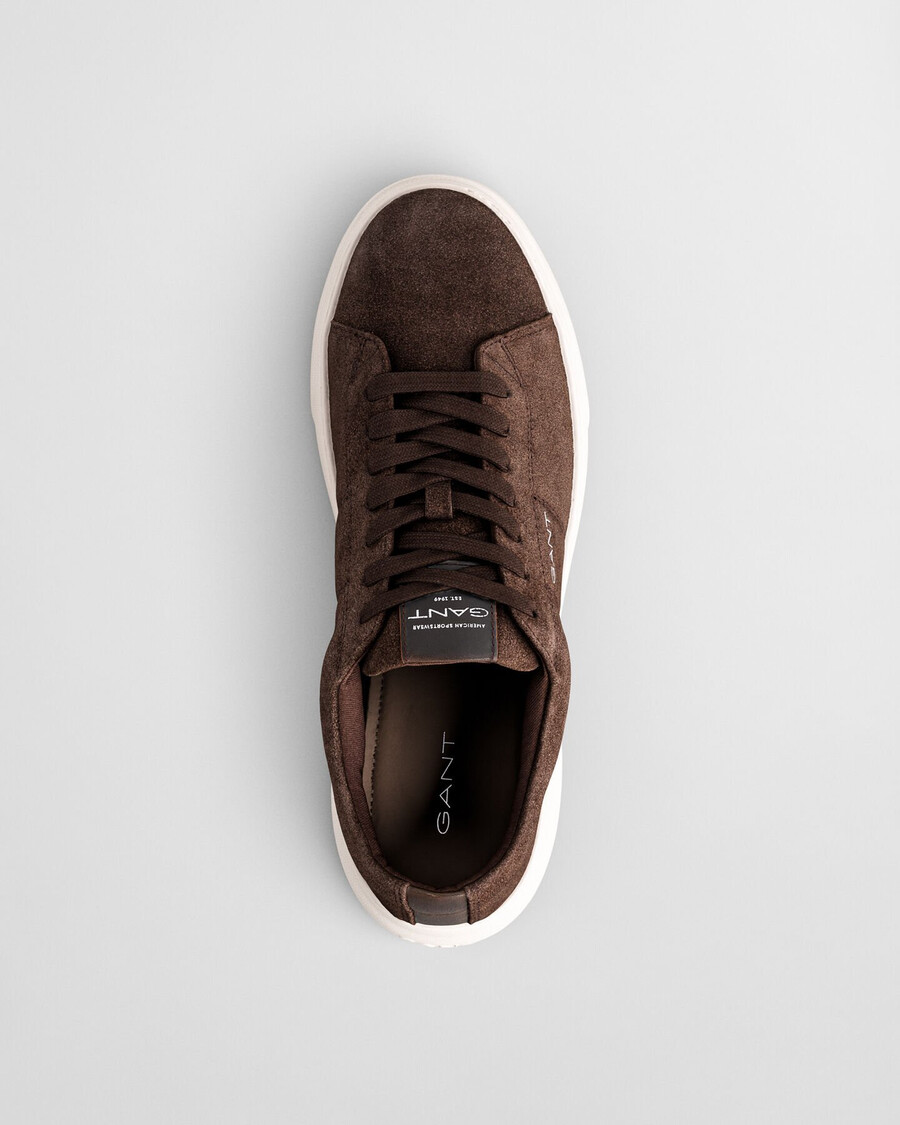scarpe da ginnastica in pelle scamosciata joree - marrone scuro