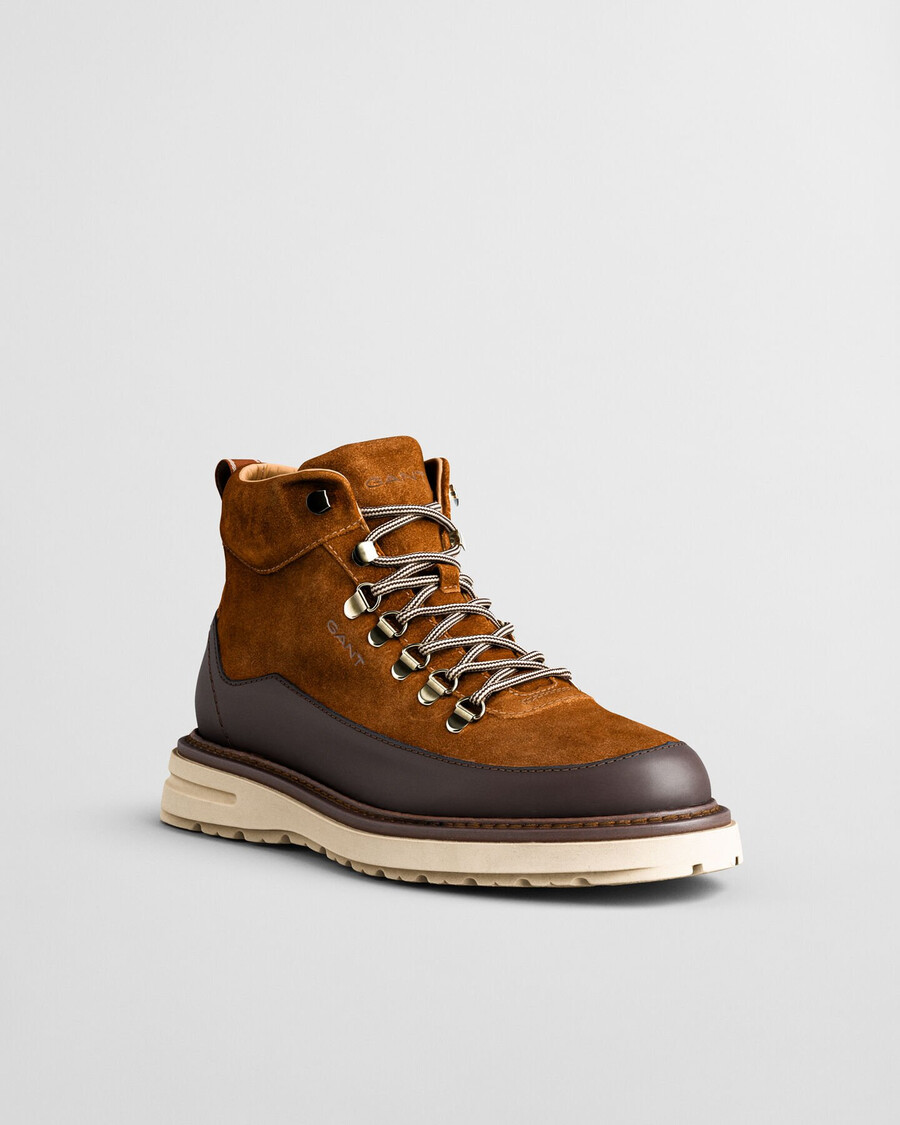 stivali hillprep mid in pelle scamosciata - cognac