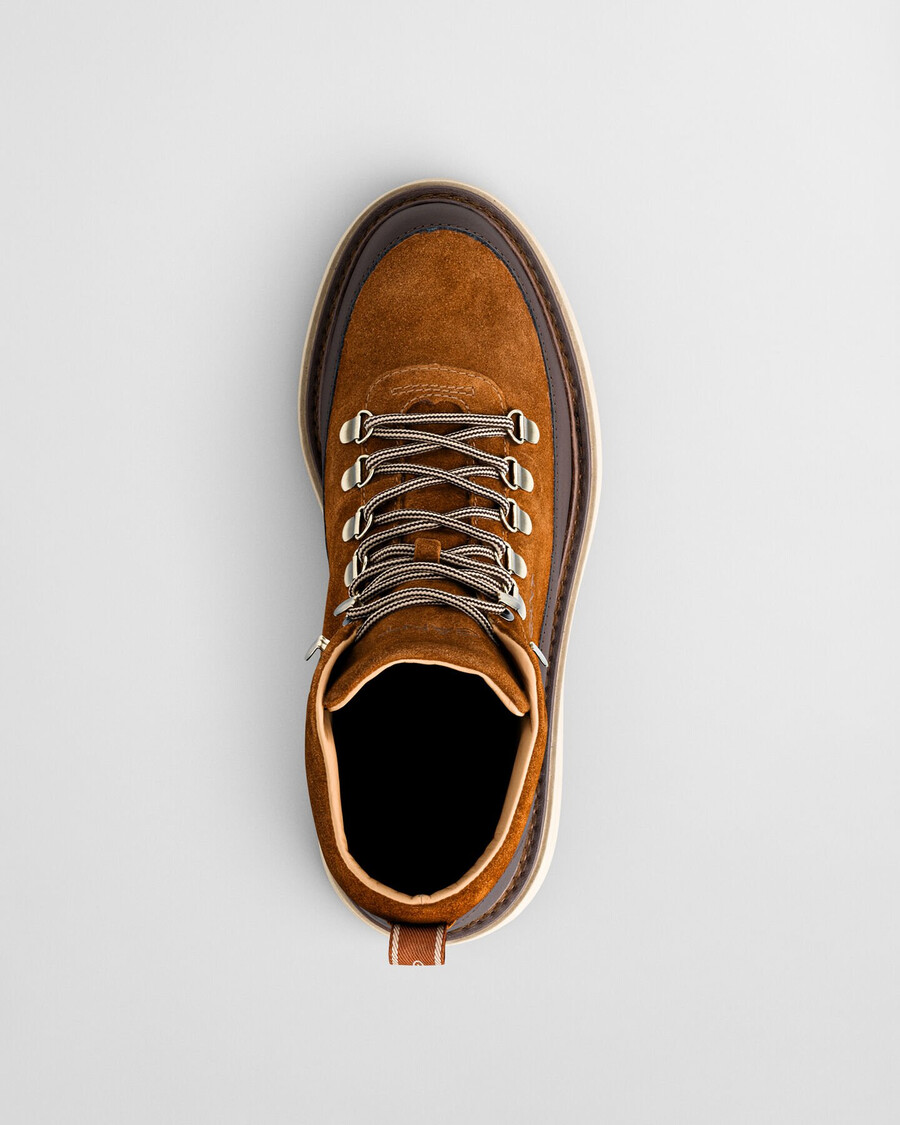stivali hillprep mid in pelle scamosciata - cognac
