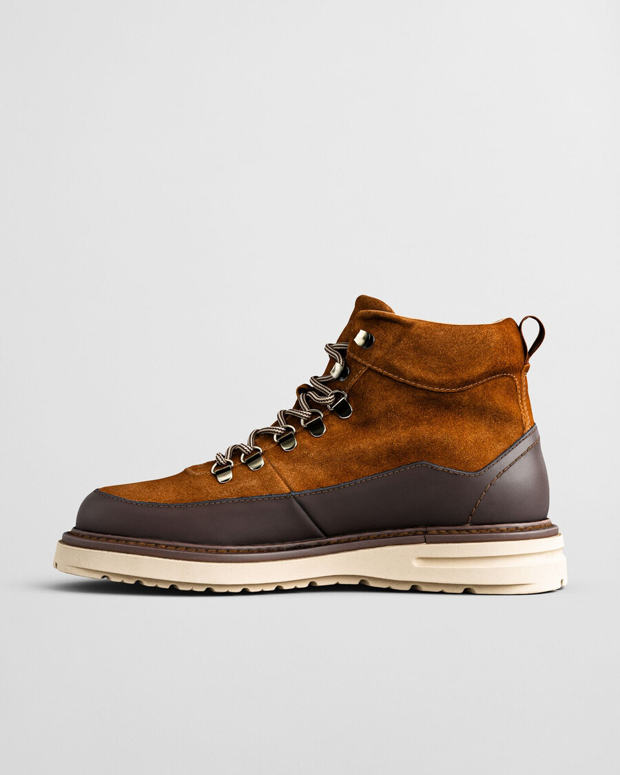 stivali hillprep mid in pelle scamosciata - cognac