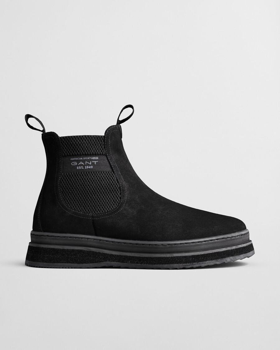 stivaletti chelsea in pelle scamosciata blistown - nero