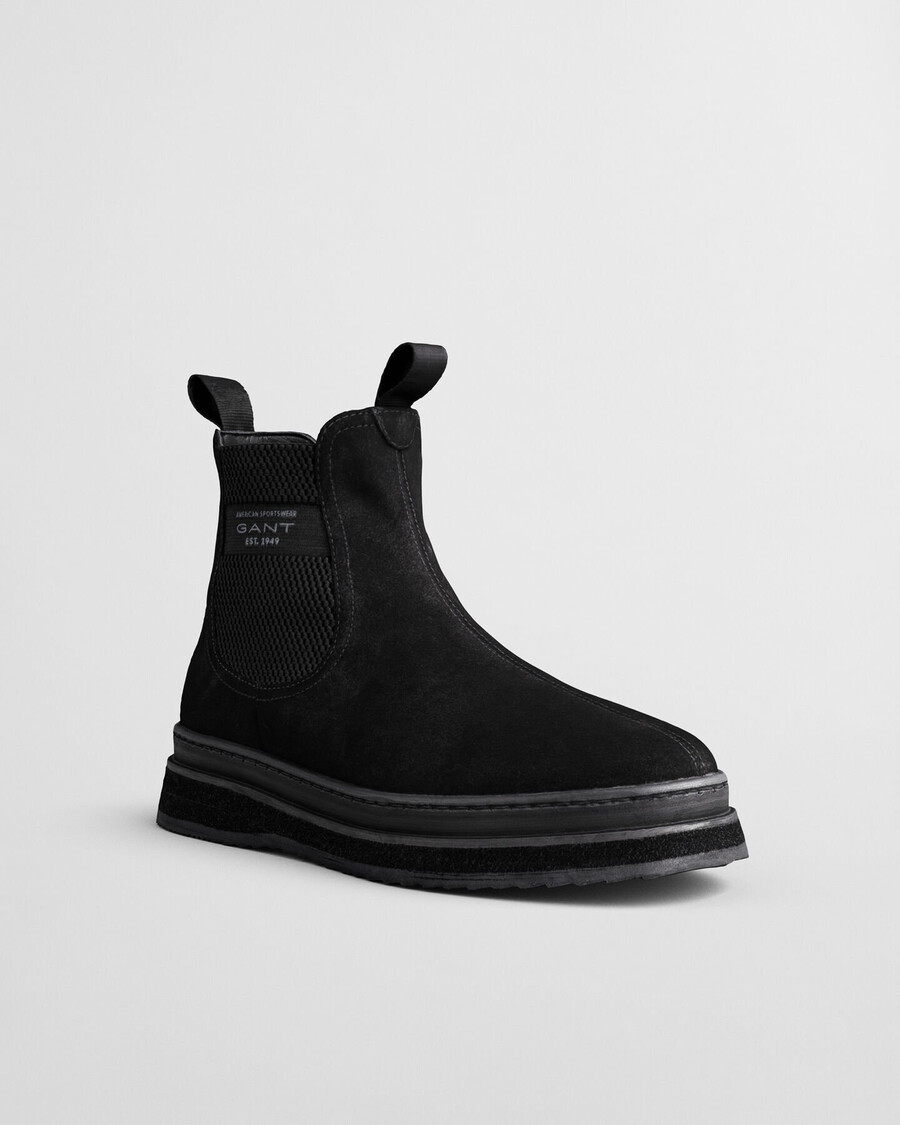 stivaletti chelsea in pelle scamosciata blistown - nero