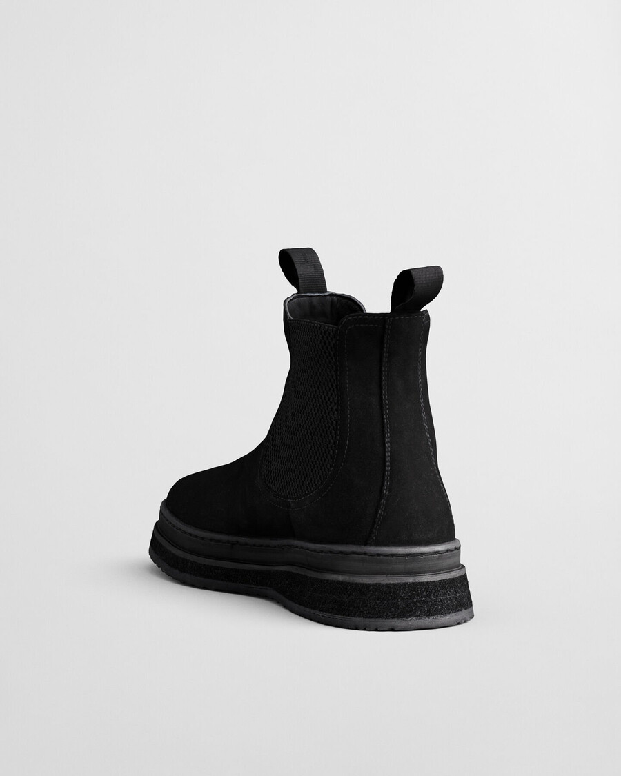 stivaletti chelsea in pelle scamosciata blistown - nero