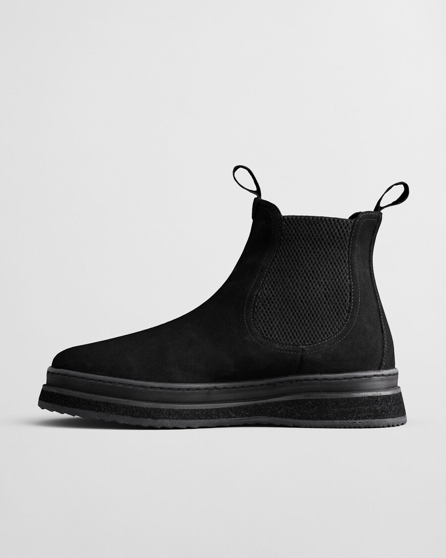stivaletti chelsea in pelle scamosciata blistown - nero