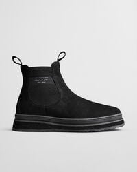 stivaletti chelsea in pelle scamosciata blistown - nero