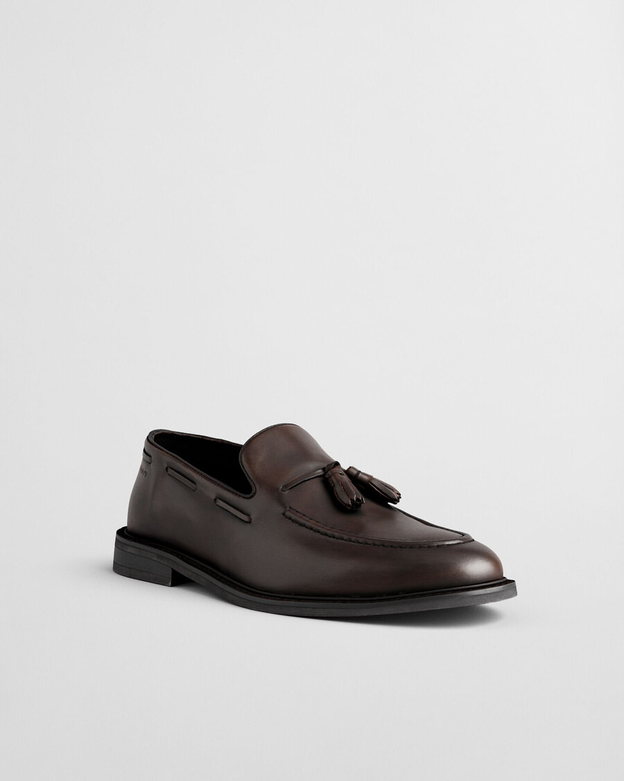 mocassini in pelle lozham - marrone scuro