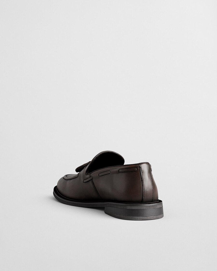 mocassini in pelle lozham - marrone scuro
