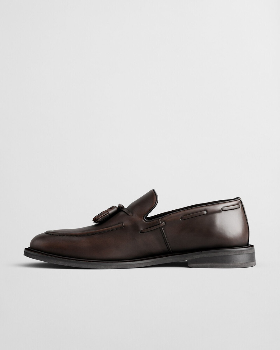 mocassini in pelle lozham - marrone scuro