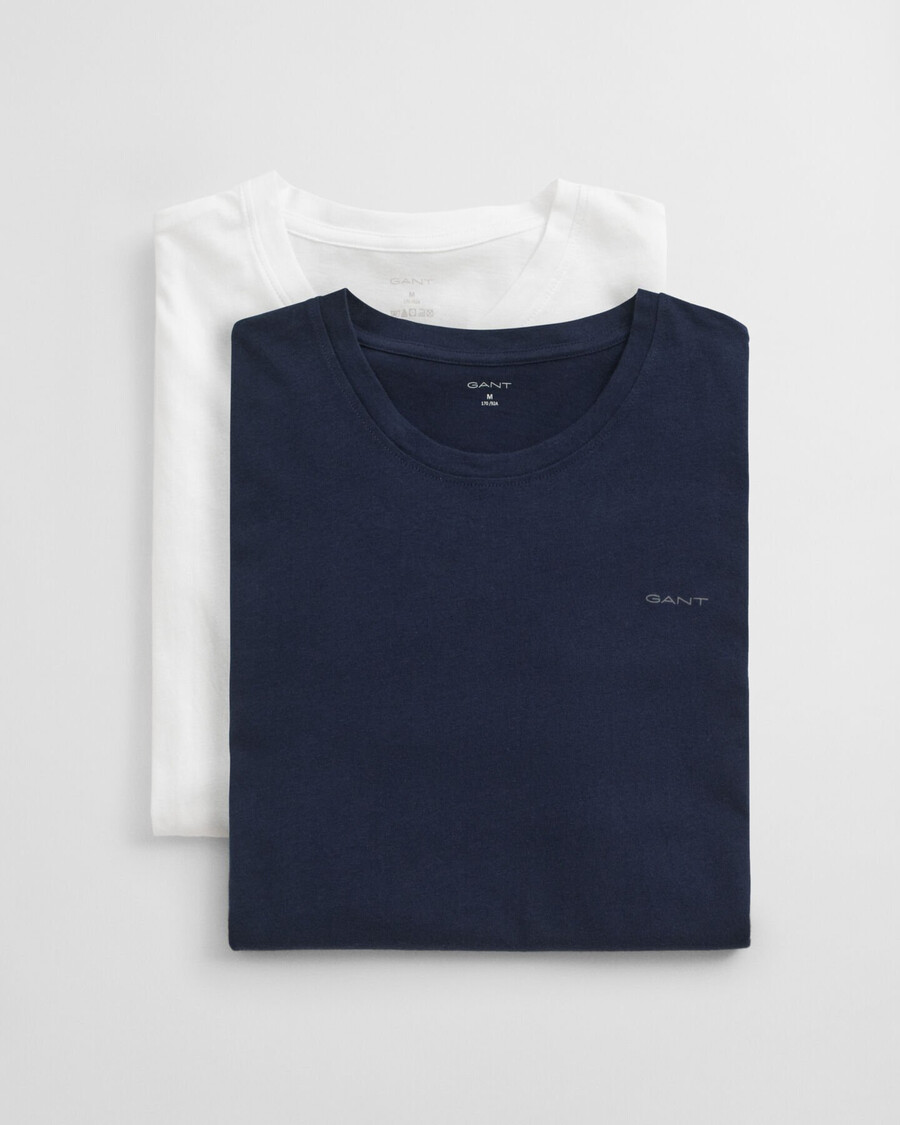 confezione da 2 magliette girocollo - blu navy bianco