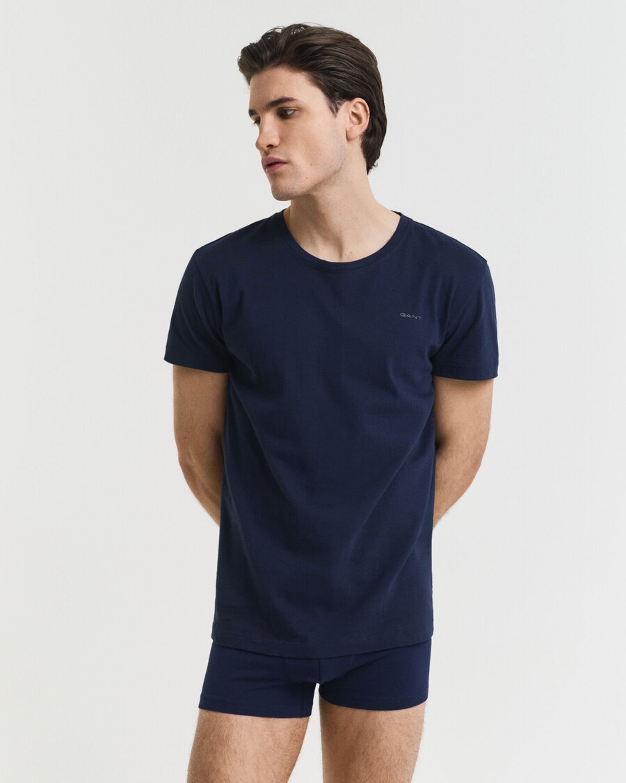 confezione da 2 magliette girocollo - blu navy bianco