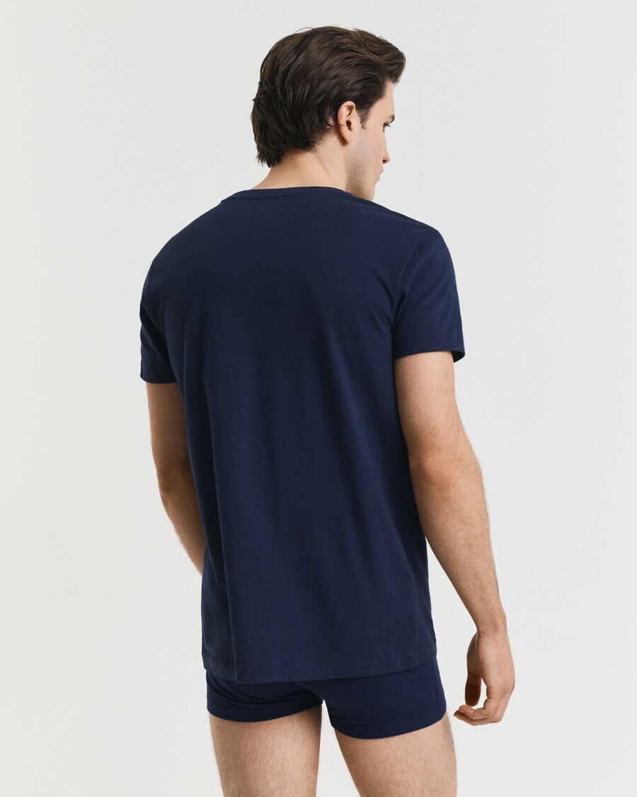confezione da 2 magliette girocollo - blu navy bianco
