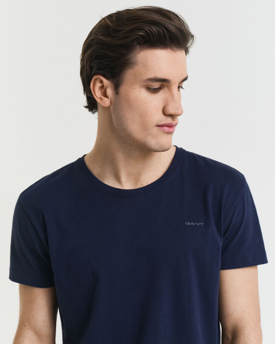 confezione da 2 magliette girocollo - blu navy bianco