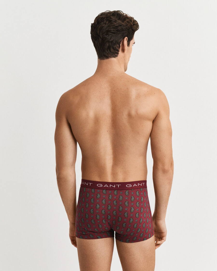 confezione regalo da 3 slip con stampa paisley - rosso acceso