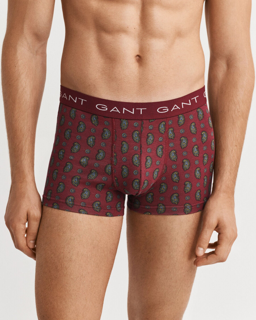 confezione regalo da 3 slip con stampa paisley - rosso acceso