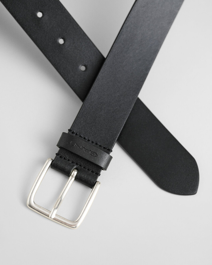 cintura in pelle - nera