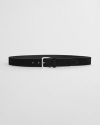 cintura classica in pelle scamosciata - nera