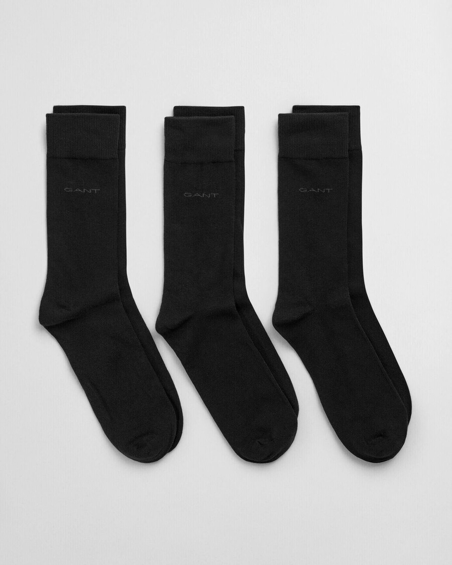 confezione da 3 calzini in morbido cotone - nero