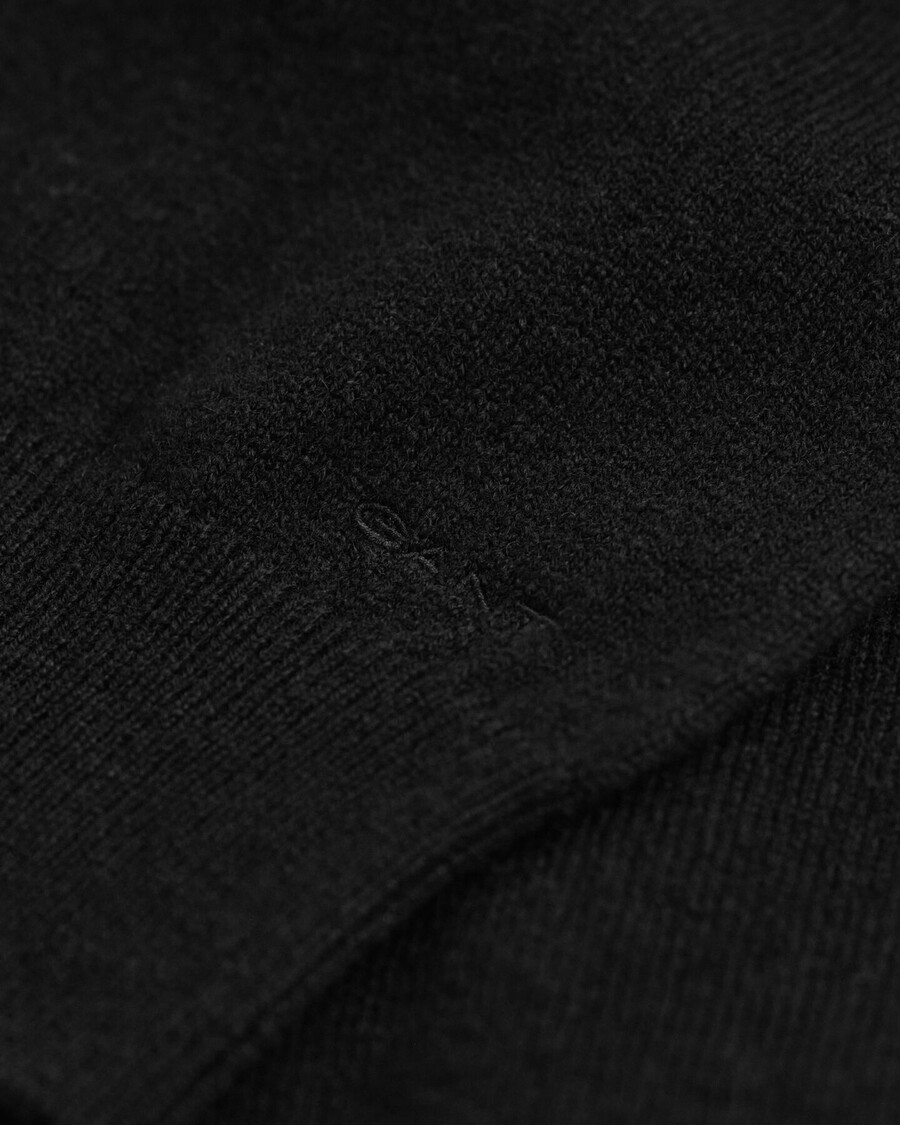 abito in lana dagnello superfine lavorato a maglia - nero