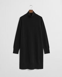 abito in lana dagnello superfine lavorato a maglia - nero