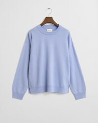 maglione girocollo in lana dagnello superfine - cielo sereno