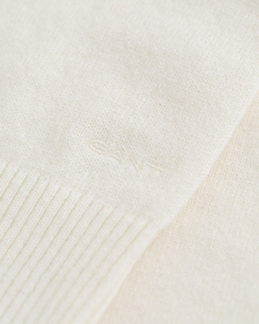 maglione a collo alto in lana dagnello superfine - crema