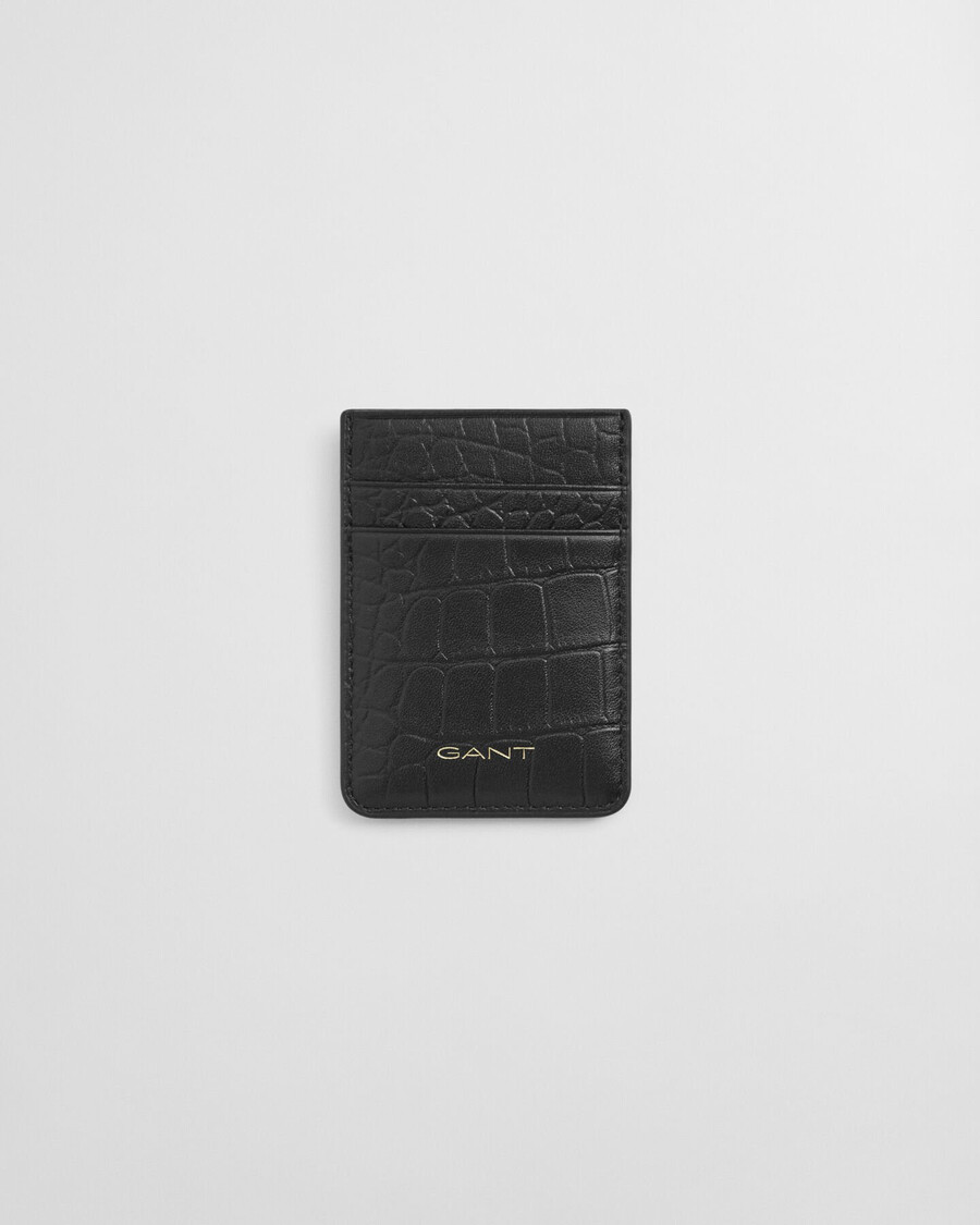 porta carte di credito croco - nero