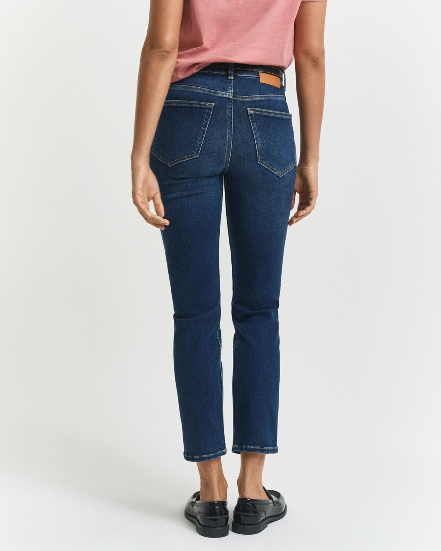 jeans slim fit cropped - blu scuro