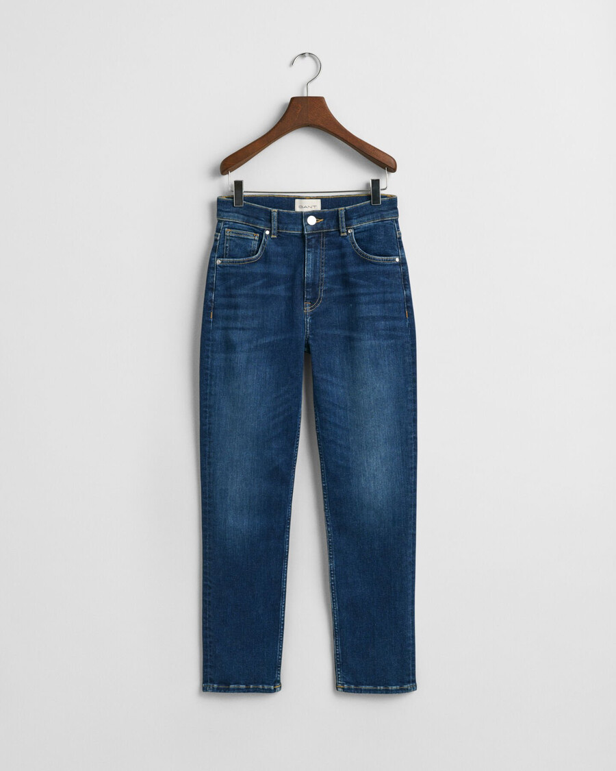 jeans slim fit cropped - blu scuro