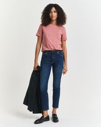 jeans slim fit cropped - blu scuro