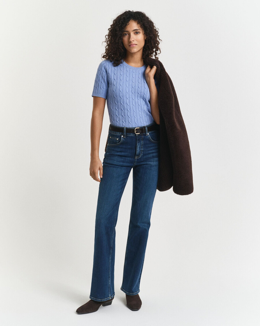 jeans svasati slim fit - blu scuro vintage