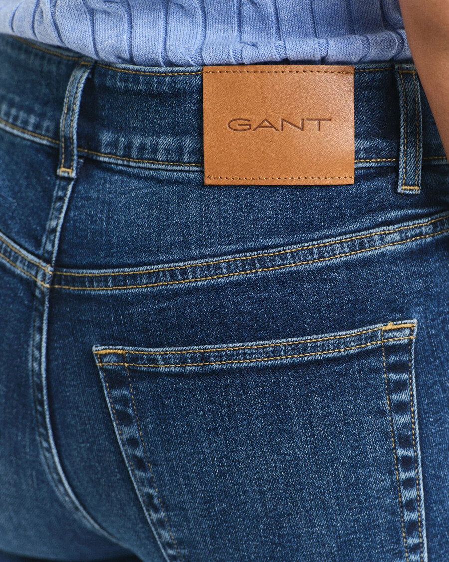 jeans svasati slim fit - blu scuro vintage