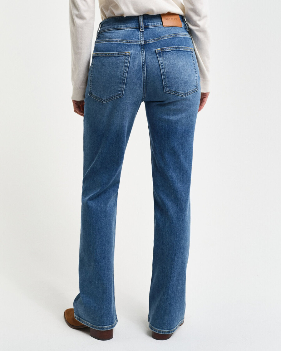jeans svasati slim fit - archivio blu medio