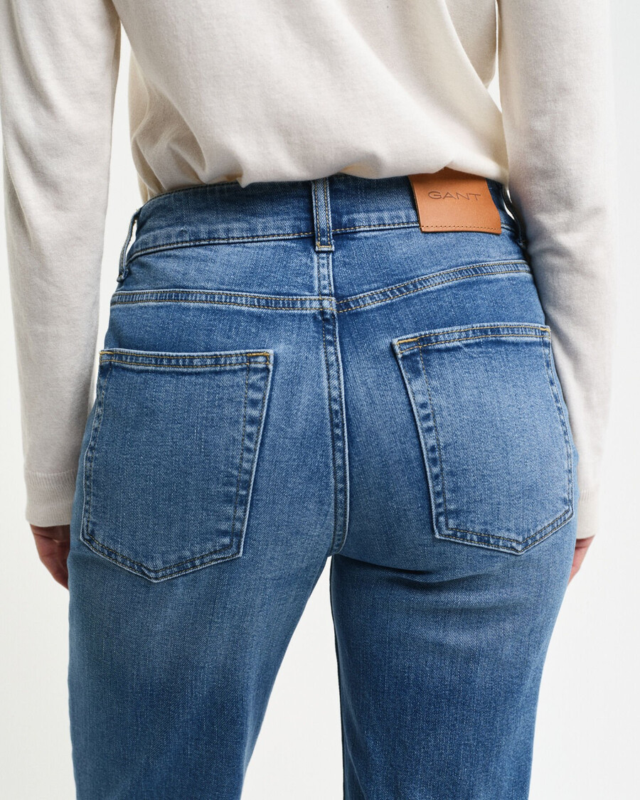 jeans svasati slim fit - archivio blu medio