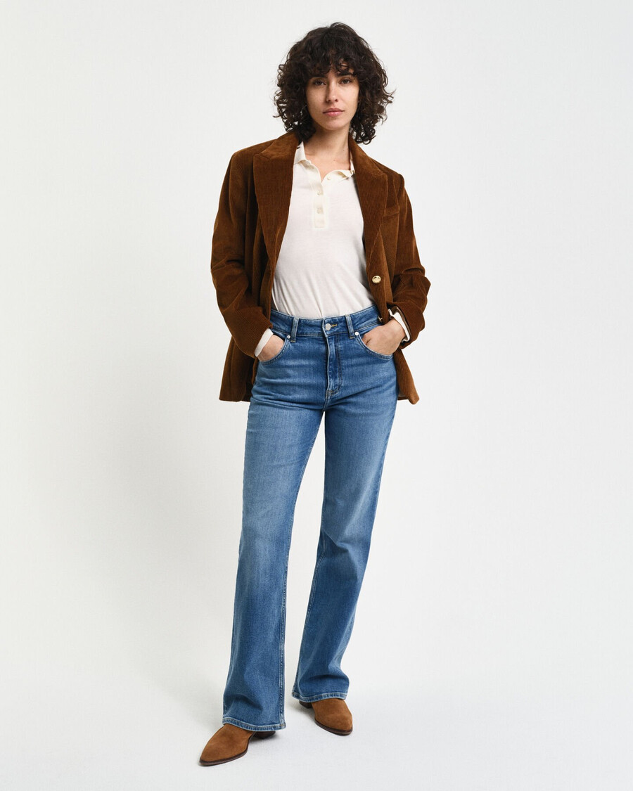 jeans svasati slim fit - archivio blu medio