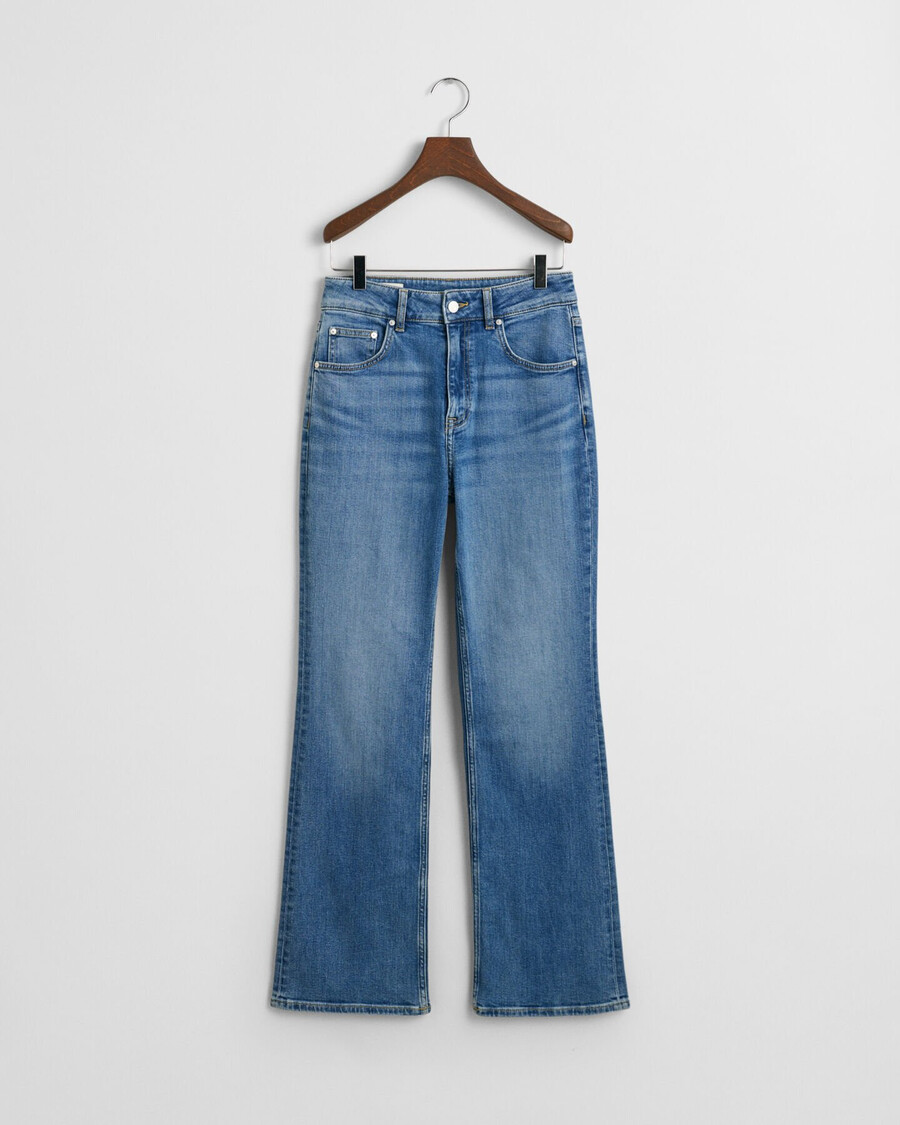 jeans svasati slim fit - archivio blu medio