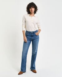 jeans svasati slim fit - archivio blu medio