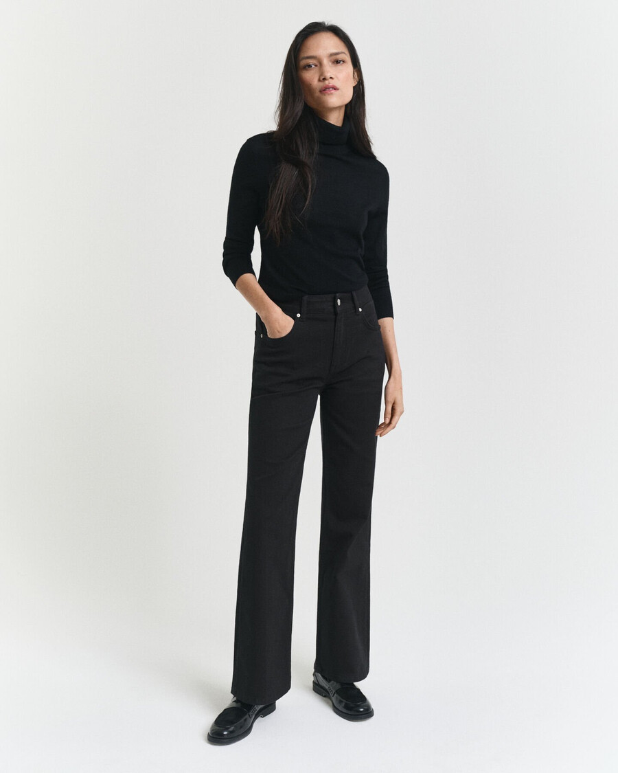 jeans neri svasati slim fit - nero